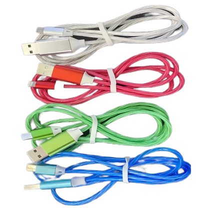 Glowing LED Charging Cable, Type C Fast Charger for iPhone, Samsung, Xiaomi & More