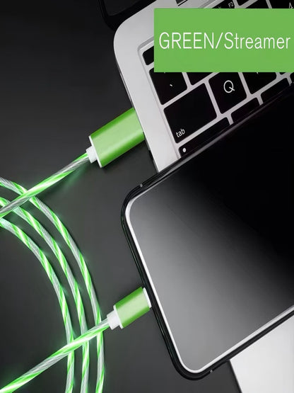 Glowing LED Charging Cable, Type C Fast Charger for iPhone, Samsung, Xiaomi & More