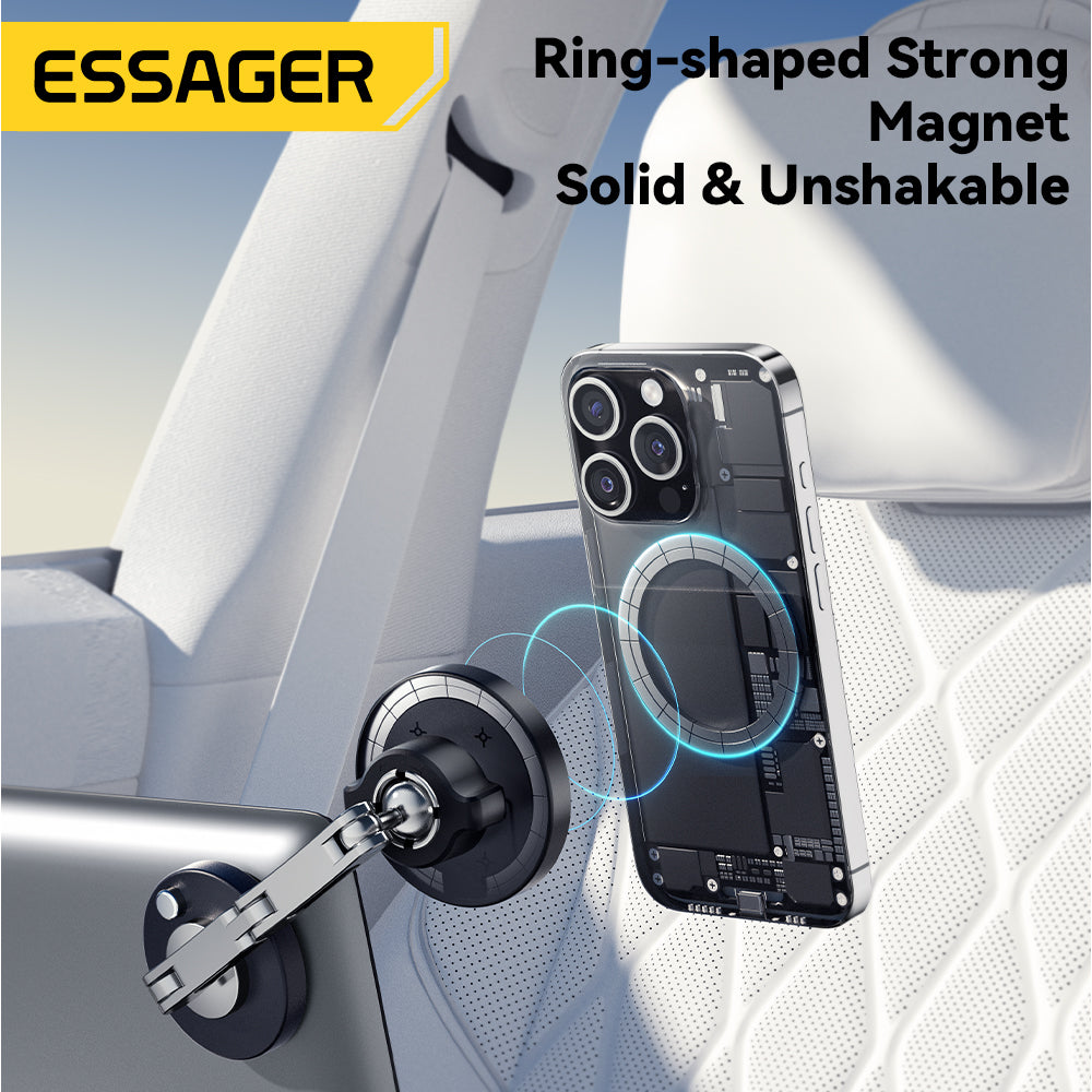 15W Magnetic Wireless Car Charger, Easy Paste Mount Stand & Phone Holder for iPhone 15/14/13 Pro Max