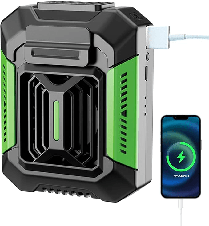 Portable Waist Clip Fan With 4000mAh Power Bank LED Flashlight  Wearable Personal Fan For Outdoor W 3