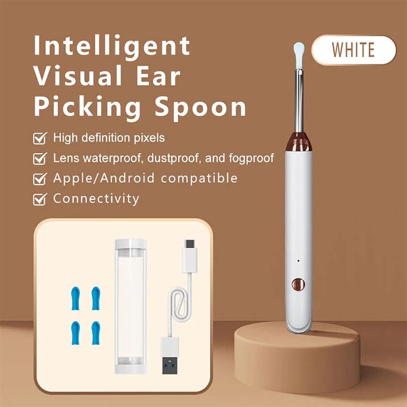 Endoscope Wax Removal ToolType C Intelligent Visual Ear Cleaner With Camera Silicone Earplug Otosco 7