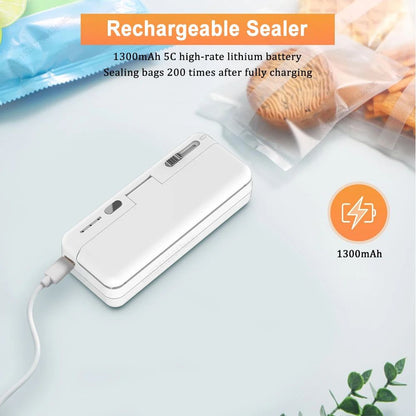 Mini Bag Sealer  Cutter USB Rechargeable Handheld Plastic Bag Heat Sealing Machine For Snacks  Food 2