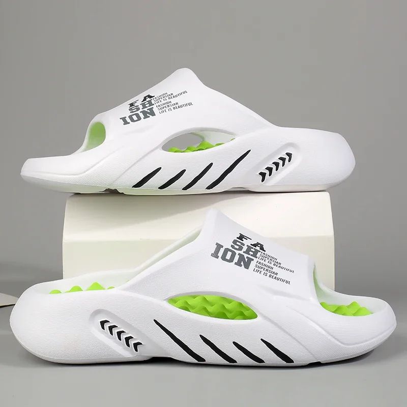 Soft Sole Mens Massage Slippers Summer Indoor Outdoor Slides Beach Sandals FlipFlops Comfortable Ca 2