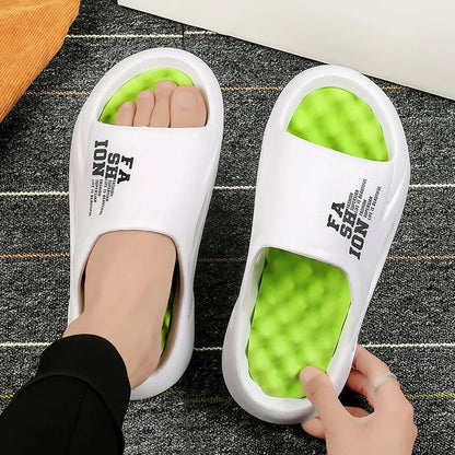 Soft Sole Mens Massage Slippers Summer Indoor Outdoor Slides Beach Sandals FlipFlops Comfortable Ca 3
