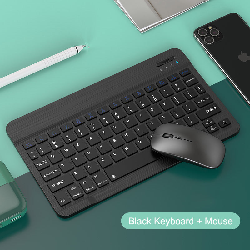 Slim Mini Wireless Bluetooth Keyboard  Mouse For IPad Xiaomi Samsung Huawei Compatible With Android 4