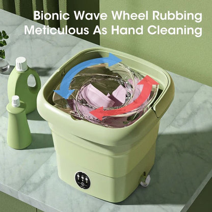 Mini Portable Washing Machine Foldable Laundry Washer Dehydrator For Socks Underwear Panties Travel 4