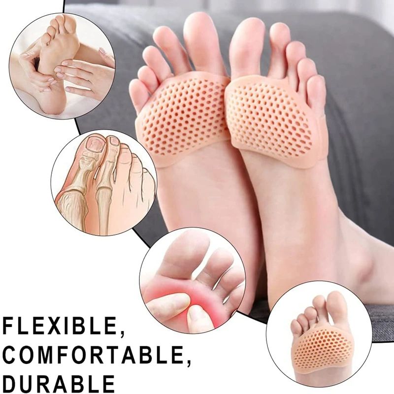 Silicone Heel Protectors  Metatarsal Pads Forefoot Gel Heel Pad For Plantar Fasciitis Relief Bliste 3