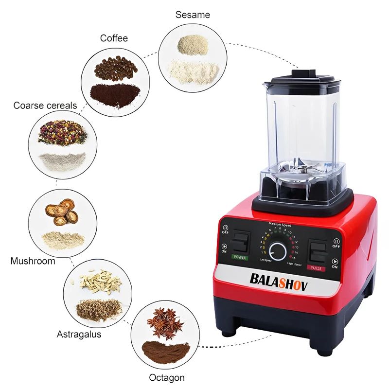High Power Commercial Blender Mixer Food Processor For Ice Smoothies Juicer BPA Free Stationary Ble
