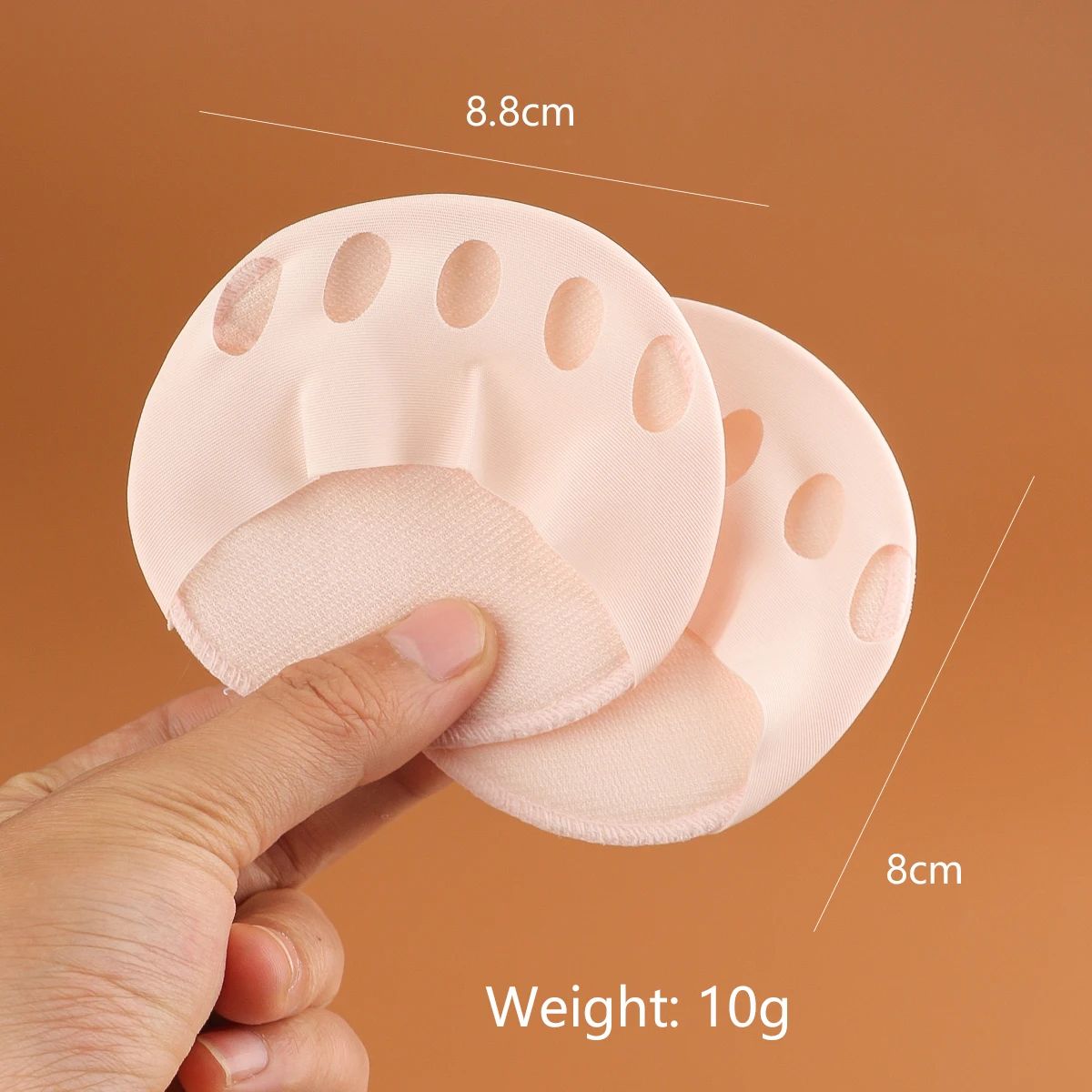 Womens FiveToe Forefoot Pads High Heel Half Insoles ShockAbsorbing Toe Cushion Inserts For Calluses 8