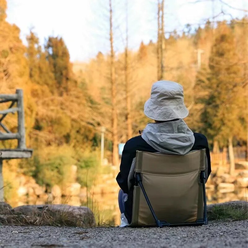 Portable Outdoor Camping Chair Lightweight Comfortable Folding Beach  Park Leisure Seat