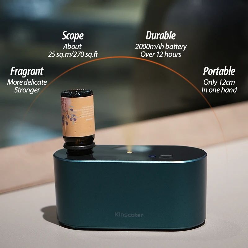 Premium Portable Waterless Aroma Diffuser Compact Essential Oil Nebulizer For Home Office Travel Id 1