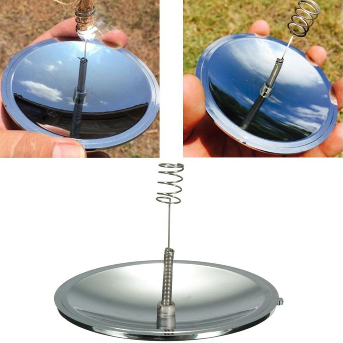 Portable Solar Lighter Fire Starter Emergency Waterproof Windproof Travel Kit for Wild Survival