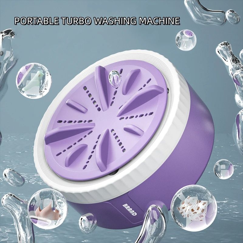 3 Gear Timing Mini Washing Machine – Portable Rotating Turbine Washing Machine for Underwear, Socks, Baby's Clothes