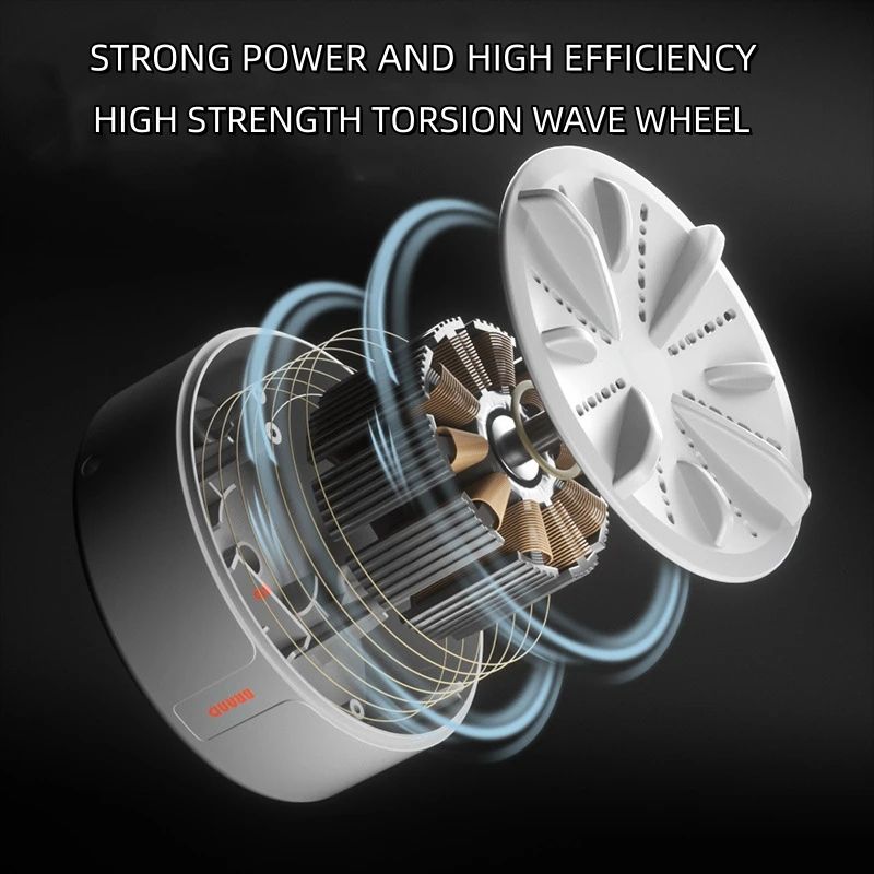 3 Gear Timing Mini Washing Machine  Portable Rotating Turbine Washing Machine For Underwear Socks B 4