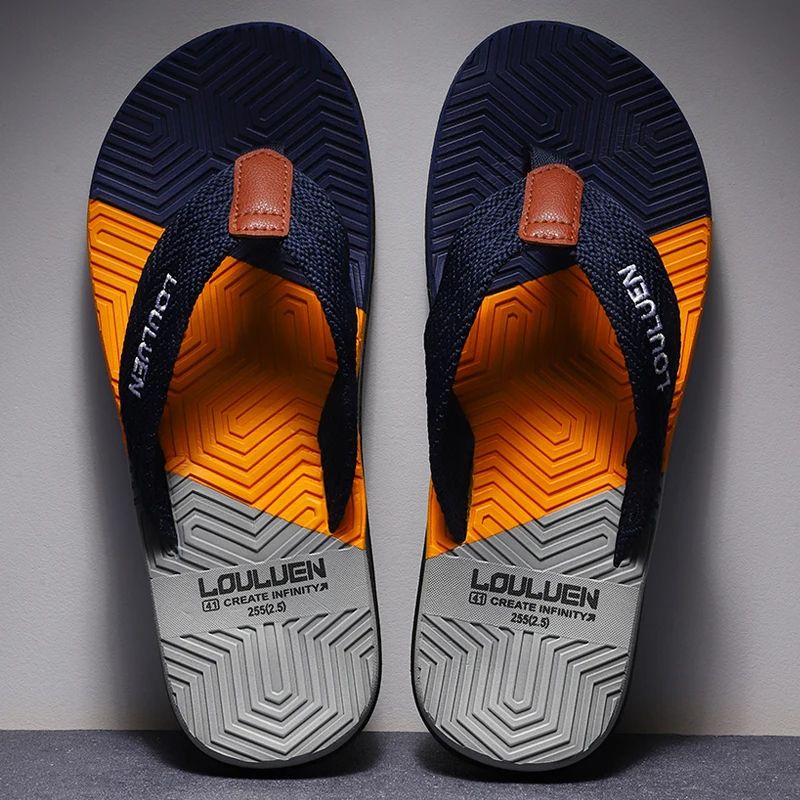 Mens Summer Flip Flops High Quality Breathable Beach Slippers Fashion Casual Outdoor Sandals 1