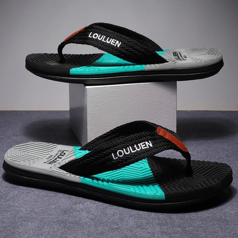 Mens Summer Flip Flops High Quality Breathable Beach Slippers Fashion Casual Outdoor Sandals 2