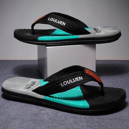 Mens Summer Flip Flops High Quality Breathable Beach Slippers Fashion Casual Outdoor Sandals 2