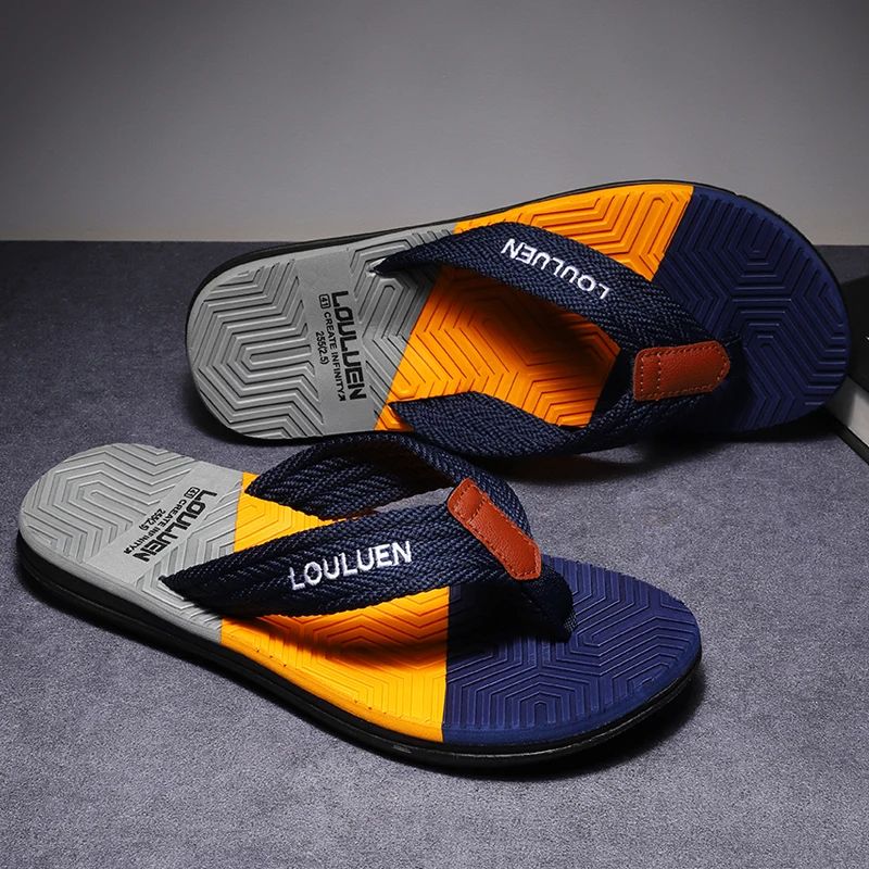 Mens Summer Flip Flops High Quality Breathable Beach Slippers Fashion Casual Outdoor Sandals 4