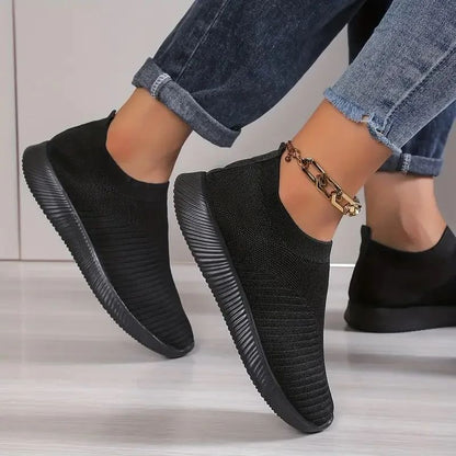 Lightweight Womens Breathable Mesh Sneakers Solid Color Woven Low Top Walking  Running Sports Socks 1