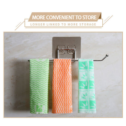SpaceSaving Hanging Toilet Paper Holder Versatile Kitchen  Bathroom Towel Rack Organizer