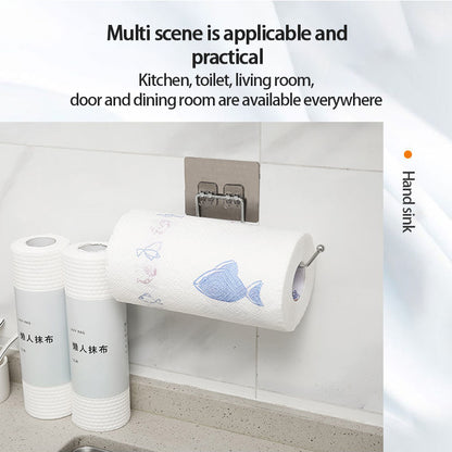SpaceSaving Hanging Toilet Paper Holder Versatile Kitchen  Bathroom Towel Rack Organizer