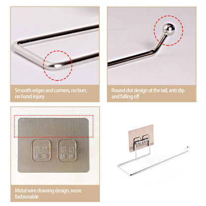 SpaceSaving Hanging Toilet Paper Holder Versatile Kitchen  Bathroom Towel Rack Organizer
