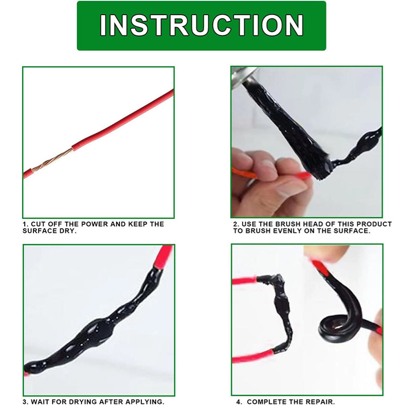 Liquid Electrical Insulation Tape Waterproof Rubber Sealant for Wire  Cable Repair FastDrying Li
