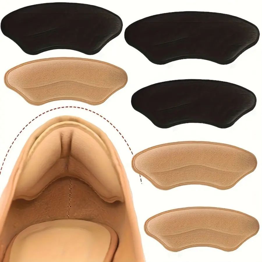 8-Pack Heel Pads for Too Big Shoes Self-Adhesive Heel Protectors & Inserts to Prevent Heel Slippage, Improve Shoe Fit