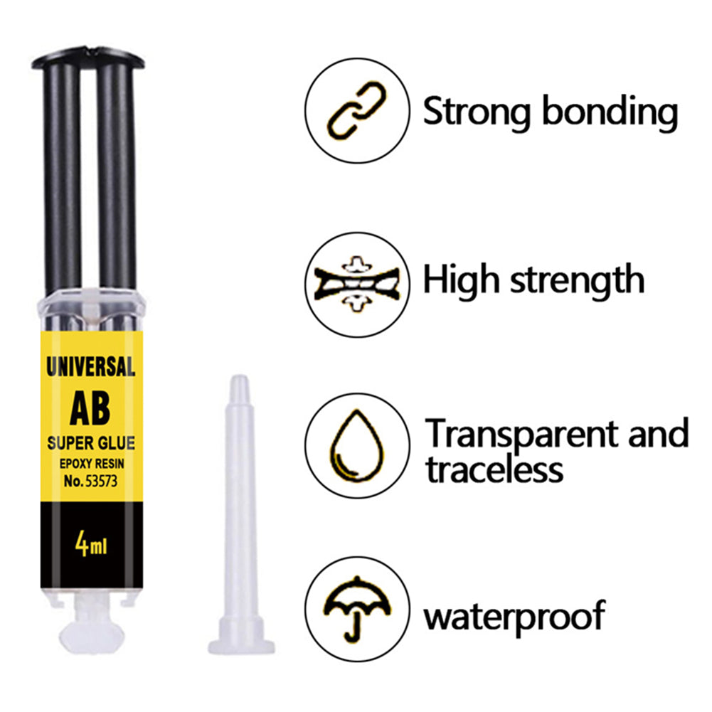 Instant Repair Super Liquid Glue Strong Epoxy Resin AB Adhesive for Wood Plastic  Metal Bonding