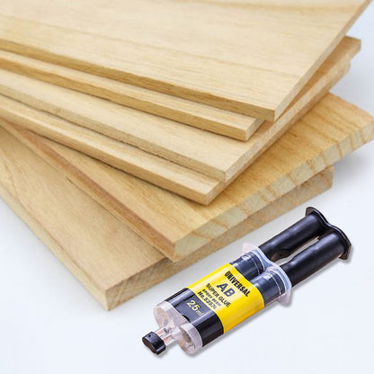 Instant Repair Super Liquid Glue, Strong Epoxy Resin AB Adhesive for Wood, Plastic & Metal Bonding