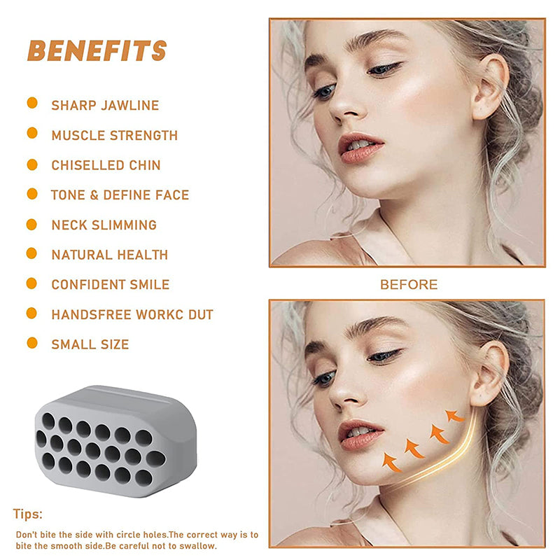 Silicone Jaw Exerciser  Facial Toner Double Chin Reducer  Jawline Fitness Ball For Neck Toning 3