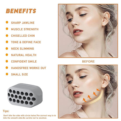 Silicone Jaw Exerciser  Facial Toner Double Chin Reducer  Jawline Fitness Ball For Neck Toning 3