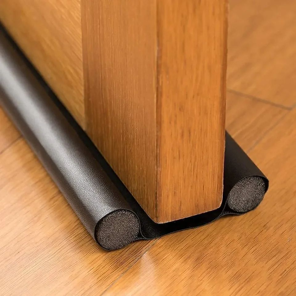Windproof Seal Strip Draught Excluder Door Bottom Guard, Double Protector, Dustproof Soundproof Stopper
