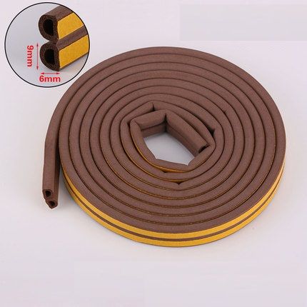 Title DIPE SelfAdhesive Door  Window Sealing Strip AntiCollision Rubber Foam Sound Insulation fo