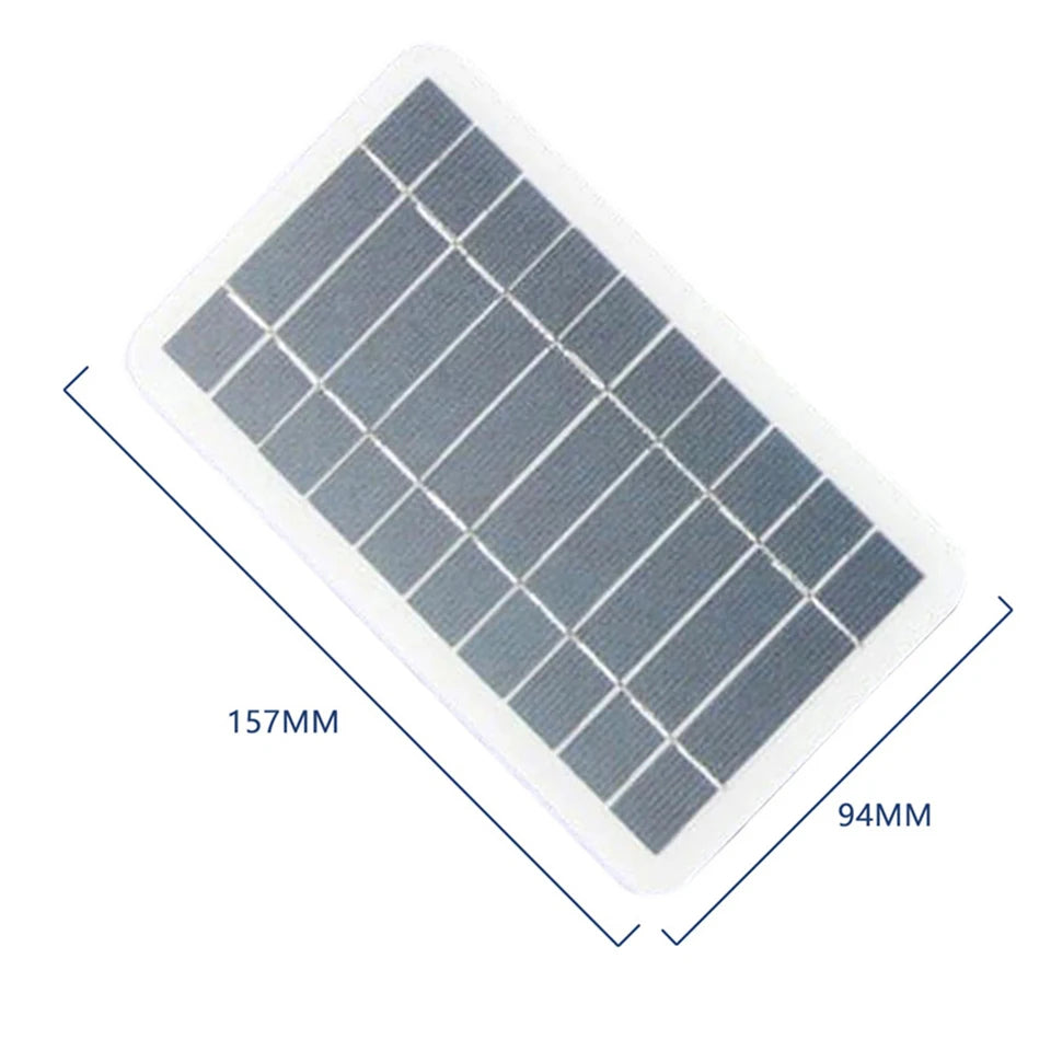 Compact 2W 5V Solar Charger Portable Mini Solar Panel for Outdoor Phone Charging