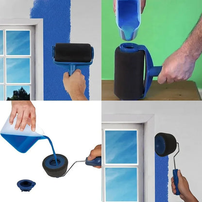Wall Paint Roller with SelfPriming Drum Brush Latex Painting Tool for Smooth Coats