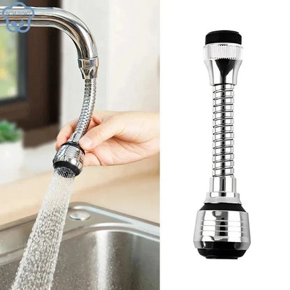 Kitchen Stainless Steel Faucet Sprinkler Water-Saving Rotating Extender Bubbler Tap Spray Head Nozzle Splash-Proof