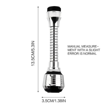Kitchen Stainless Steel Faucet Sprinkler WaterSaving Rotating Extender Bubbler Tap Spray Head Nozzl 1