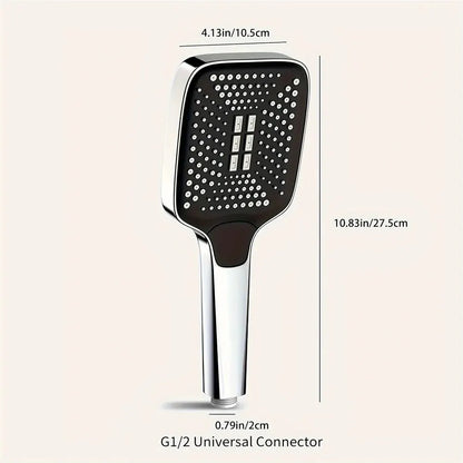 High Pressure Shower Head 3 Spray Modes Handheld Rainfall Showerhead Easy Install ABS Silicone Bath 5