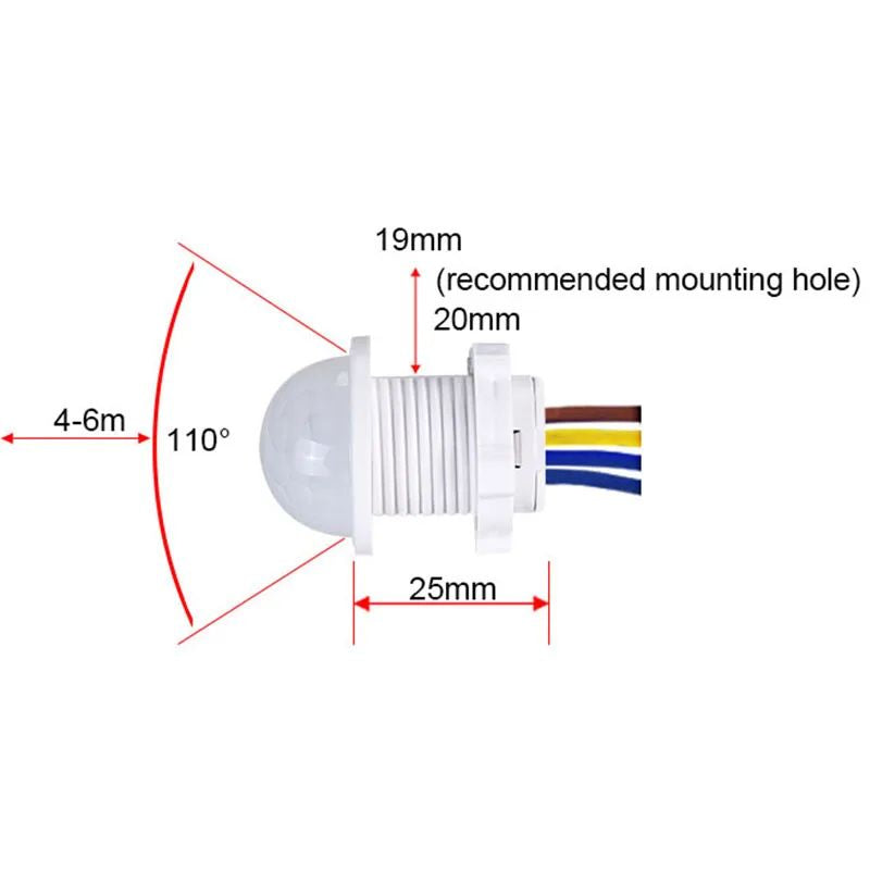 Infrared PIR Sensor Light Switch 110V220V Auto OnOff Detector for LED Ceiling  Panel Lamps