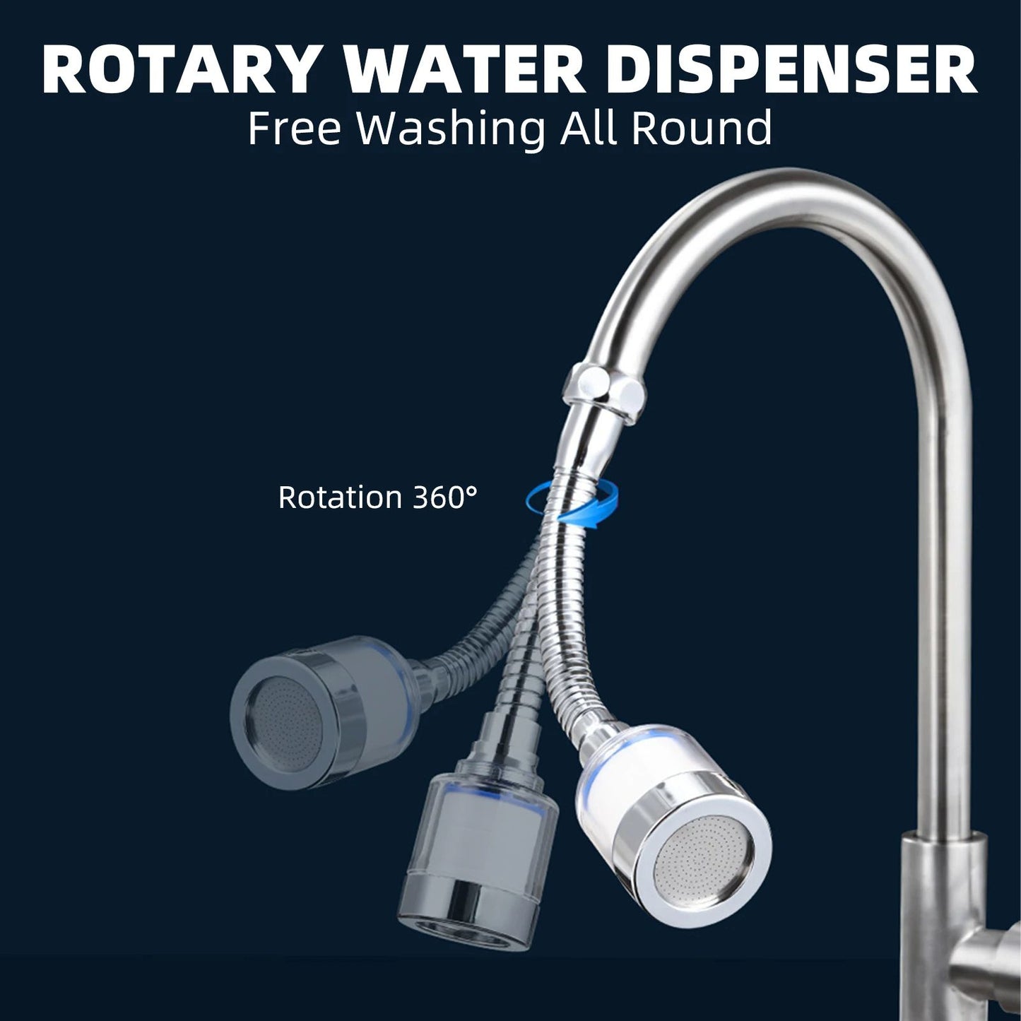 Swivel Faucet Water Filter Removes Chlorine  Heavy Metals Rotating Filtered Shower Head For Hard Wa 1