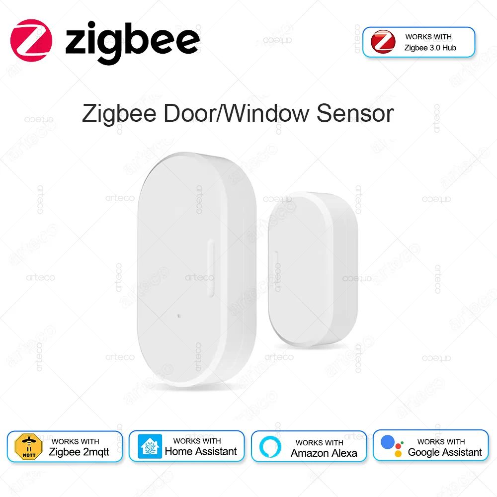 Zigbee Door Window Sensor Open Close Detector  Smart Home Security Alarm Compatible With Alexa Home 1