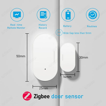 Zigbee Door Window Sensor Open Close Detector  Smart Home Security Alarm Compatible With Alexa Home 3