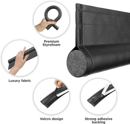 Adjustable Door Draft Stopper Weather Stripping Seal For Bottom Of Door Blocks Cold Noise  Dust Fit 4