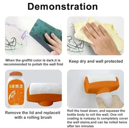 Wall Repair Rolling Paint Refinish Paint Roller Brush NetOdor Wall Tool For Tile Cracks  TouchUps 3
