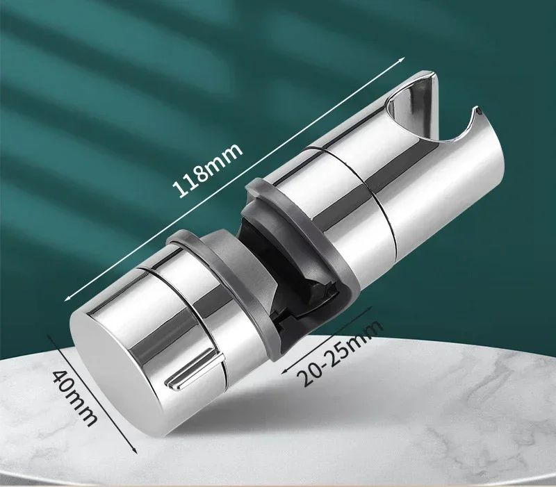 Universal Shower Head Holder Adjustable ABS Chrome Shower Rail Mount Bracket For Bathroom Accessori 8