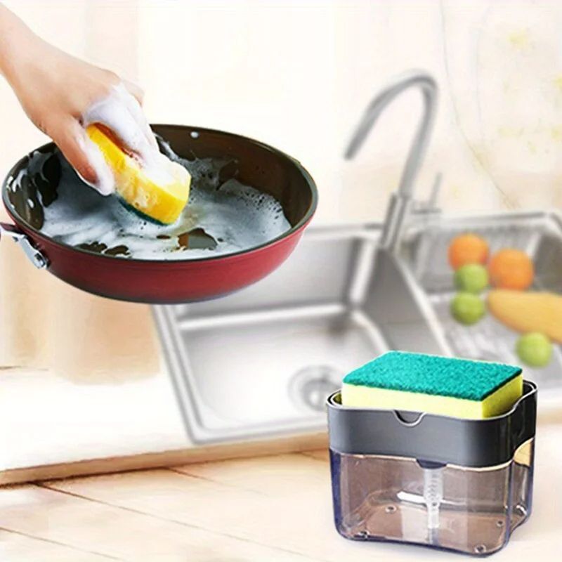 Dish Soap Dispenser For Kitchen With Sponge Holder Liquid Soap Dispenser Kitchen Caddy For Sink Man 1