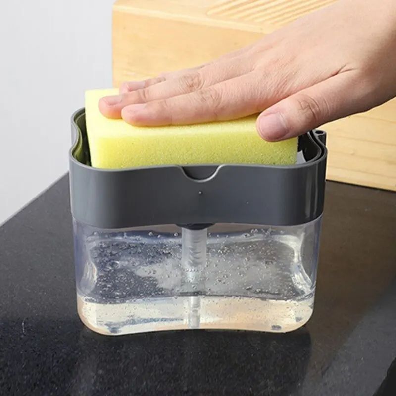 Dish Soap Dispenser For Kitchen With Sponge Holder Liquid Soap Dispenser Kitchen Caddy For Sink Man 2