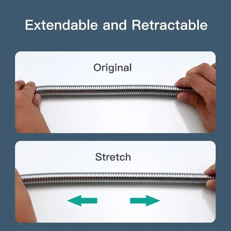 Stainless Steel Shower Hose Extension Tube Flexible Bathroom Water Pipe Draw Tube For Handheld Show 4