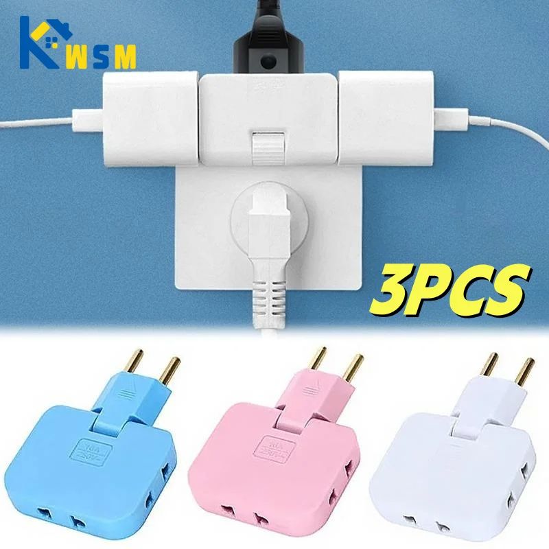 Power Strip Multiprise , Extension Socket with Rotating Adapter, European Electrical Outlet Splitter